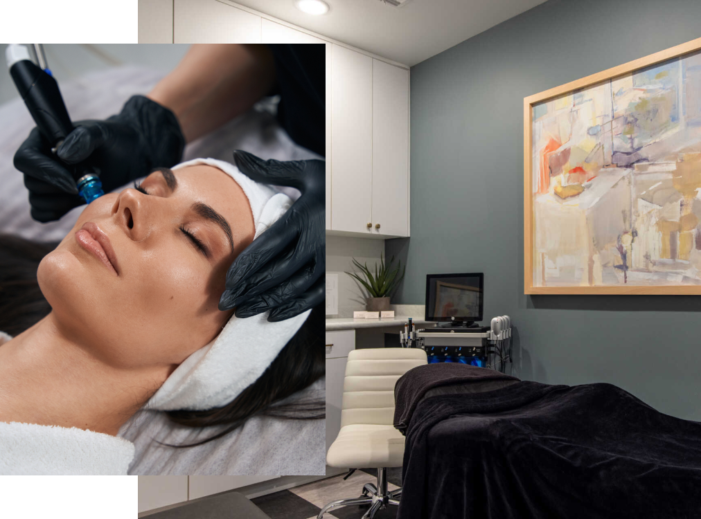 a woman receiving HydraFacial at Pedi&Mane